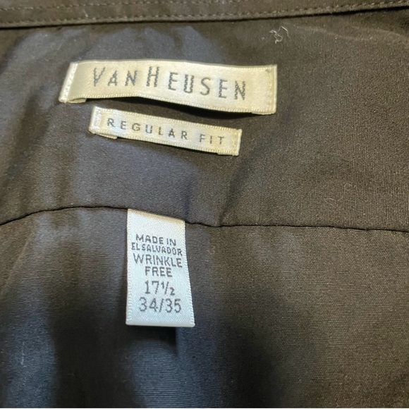 Set of 2 Van Heusen Regular Fit Shirts. White and Black - Picture 6 of 6